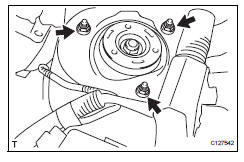 Toyota RAV4. Remove front shock absorber with coil spring lh