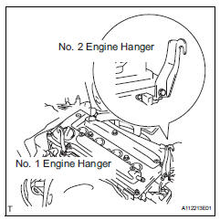 Toyota RAV4. Suspend engine assembly