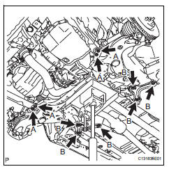 Toyota RAV4. Disconnect front crossmember subassembly