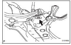 Toyota RAV4. Temporarily install front suspension no. 1 Lower arm sub-assembly rh