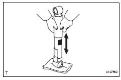 Toyota RAV4. Inspect rear shock absorber assembly lh