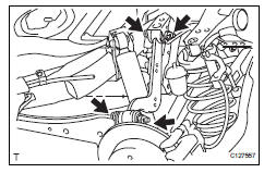 Toyota RAV4. Remove rear upper control arm assembly lh