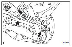 Toyota RAV4. Temporarily tighten rear no. 1 Suspension arm assembly lh