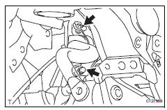 Toyota RAV4. Remove rear no. 1 Stabilizer bar bracket