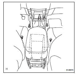 Toyota RAV4. Remove rear console box sub-assembly