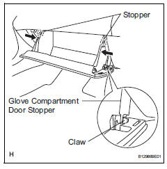 Toyota RAV4. Remove glove compartment door assembly