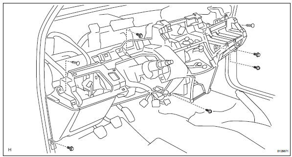 Toyota RAV4. Install lower instrument panel