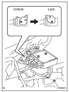 Toyota RAV4. Install power steering ecu assembly