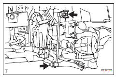 Toyota RAV4. Remove front stabilizer link assembly lh