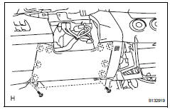 Toyota RAV4. Install lower instrument panel finish panel