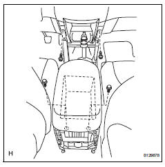 Toyota RAV4. Install rear console box sub-assembly