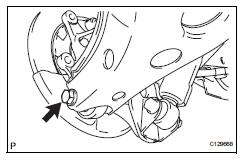 Toyota RAV4. Disconnect rear suspension no. 2 Arm subassembly lh