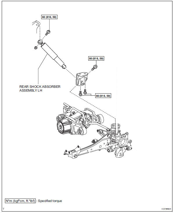 Toyota RAV4. Rear shock absorber