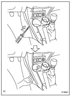 Toyota RAV4. Remove no. 1 Console upper panel garnish