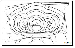 Toyota RAV4. Remove instrument cluster finish panel sub-assembly