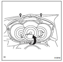 Toyota RAV4. Remove combination meter assembly