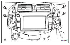 Toyota RAV4. Remove radio receiver