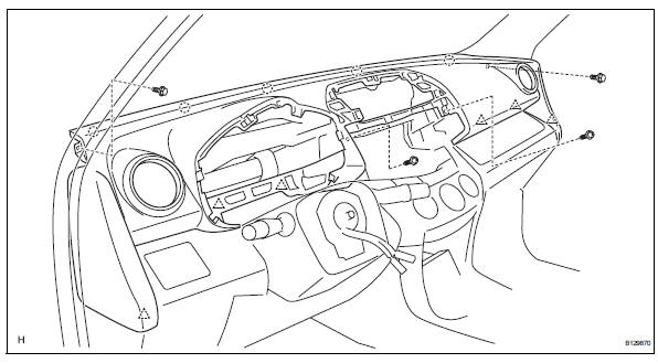 Toyota RAV4. Remove upper instrument panel