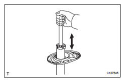 Toyota RAV4. Inspect front shock absorber assembly lh