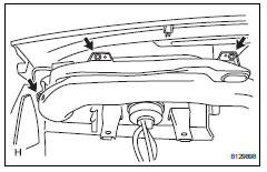 Toyota RAV4. Install no. 2 Side defroster nozzle duct