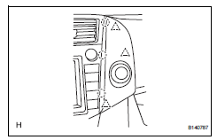 Toyota RAV4. Install no. 1 Instrument cluster finish panel center