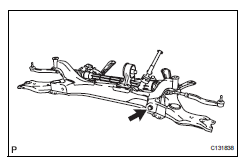 Toyota RAV4. Temporarily install front suspension lower no. 1 Arm lh