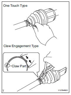 Toyota RAV4. Remove front axle inboard joint boot clamp