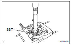 Toyota RAV4. Remove front drive shaft dust cover