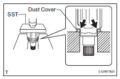 Toyota RAV4. Install front drive shaft dust cover lh