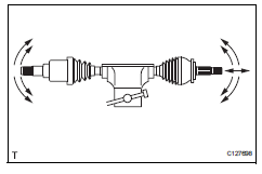 Toyota RAV4. Inspect front drive shaft