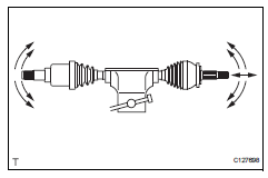 Toyota RAV4. Inspect front drive shaft