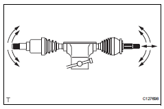 Toyota RAV4. Inspect front drive shaft