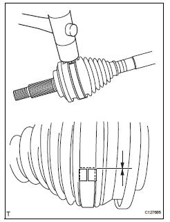 Toyota RAV4. Install front axle outboard joint boot no. 2 Clamp