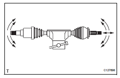 Toyota RAV4. Inspect front drive shaft