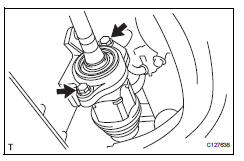 Toyota RAV4. Install front drive shaft assembly rh