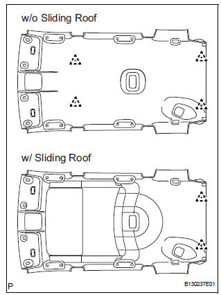 Toyota RAV4. Remove roof headlining assembly