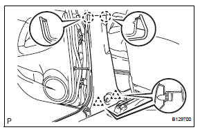 Toyota RAV4. Remove lower center pillar garnish rh