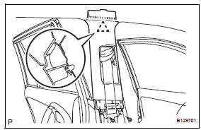 Toyota RAV4. Remove center pillar garnish lh
