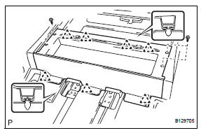 Toyota RAV4. Remove rear floor no. 1 Mat support side plate