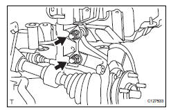 Toyota RAV4. Remove steering knuckle with axle hub