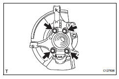 Toyota RAV4. Install front axle hub sub-assembly lh