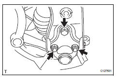 Toyota RAV4. Disconnect front suspension no. 1 Lower arm sub-assembly lh