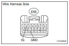 Toyota RAV4. Inspect wire harness (ecu - battery and body ground)