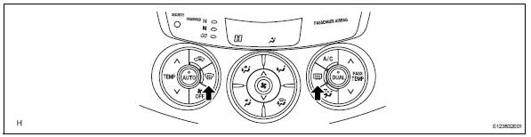 Toyota RAV4. Panel diagnosis (clear sensor check code)