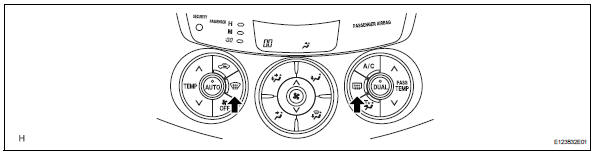 Toyota RAV4. Panel diagnosis (clear sensor check code)