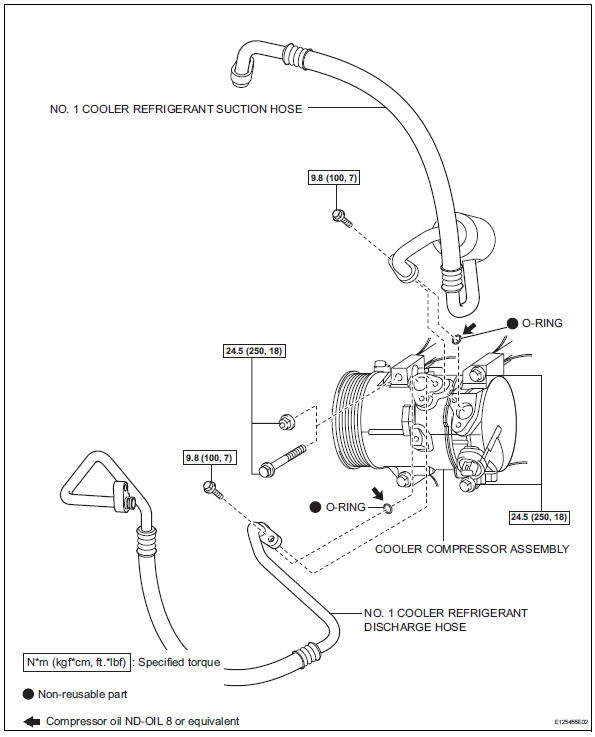 Toyota RAV4. Compressor and pulley (for 2az-fe)