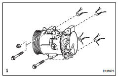 Toyota RAV4. Remove cooler compressor assembly