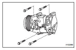 Toyota RAV4. Remove cooler compressor assembly