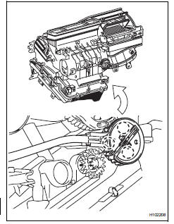 Toyota RAV4. Remove mode control cable assembly (for manual air conditioning system)