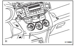 Toyota RAV4. Install air conditioning control assembly